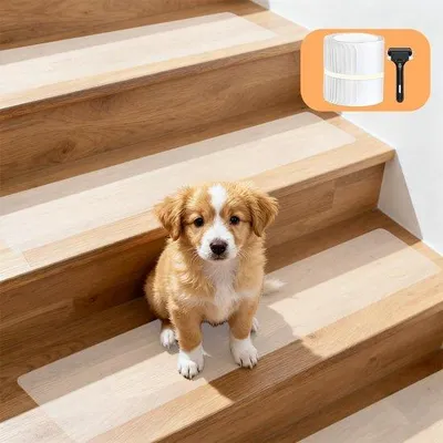 Productafbeelding van Famanu antislipstrips, transparante veiligheidsstrips - 15 x 76 cm, individueel op maat te snijden