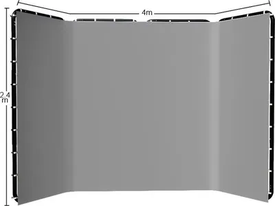Zdjęcie produktu dla Tło fotograficzne, materiał winylowy, uniwersalne do nagrywania wideo, 240x400cm szare