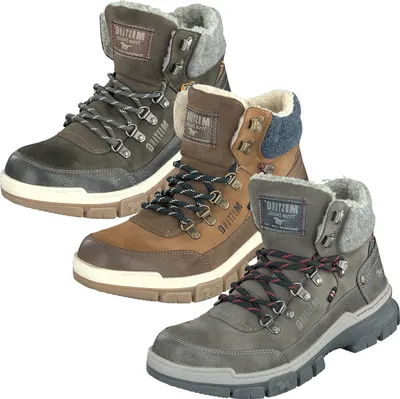 Produktbild von Mustang Herren Schnürboots Stiefelette Warmfutter 4159-601, Größe:44 EU, Farbe:Grau