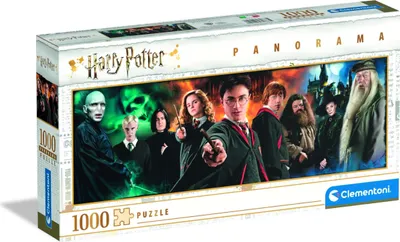 Produktbild von Clementoni 61883 Panorama Harry Potter – Puzzle 1000 Teile ab 9 Jahren, Erwachsenenpuzzle mit Panoramabild, Geschicklichkeitsspiel für die ganze Familie, ideal als Wandbild, 40 x 21 x 6
