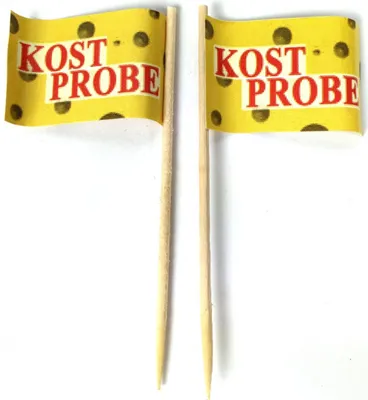 Produktbild von Party-Picker Flagge Kostprobe Papierfähnchen in Spitzenqualität 25 Stück Beutel