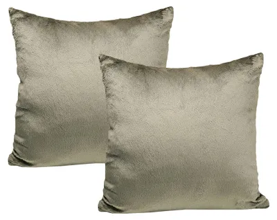 Produktbild von JACK 2er Set Teddy Flausch Kissenhülle Kissenbezug flauschig kuschlig weich Taupe 45 x 45 cm