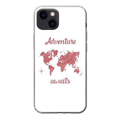 Produktbild von MuchoWow® Handyhülle Schutzhülle Hülle für iPhone 13 mini Karte - Sprichwörter - Rosa Silikon Softcase Handy Hülle - Softcase