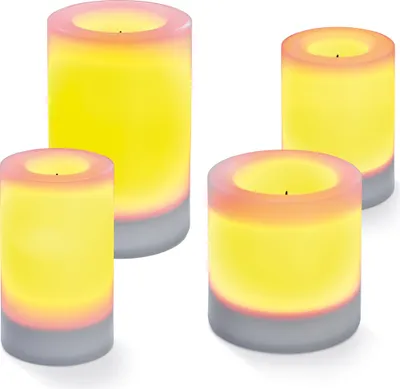 Produktbild von esotec Solar Leuchtkerzen Candela 4er SET LED-Kerzen wetterfest outdoor 102235
