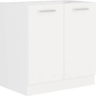 Obrázek produktu pro Spodní skříňka, šířka 80 cm, 2 dvířka, bílá dekorace, výška 82 cm, hloubka 52 cm