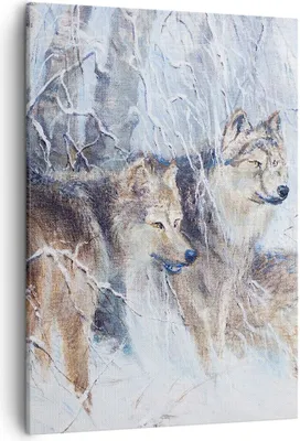 Produktbild von Bild auf Leinwand - Leinwandbild - Einteilig - Wolf Tier Wald - 50x70cm - Wand Bild - Wanddeko - Wandbilder - Leinwanddruck - Kunstdruck - Wanddekoration - Leinwand bilder - Wandbild - PA50x70-3770