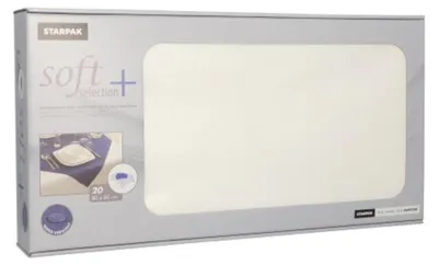 Produktbild von Papstar 84914, Quadratisch, Weiß, Synthetisch, Tischdecke, 800 mm, 44,8 g