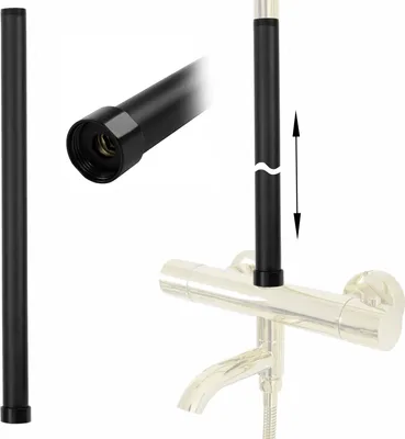 Produktbild von Rea Verlängerung Für Bade-Duschgarnitur 50Cm Black