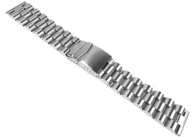 Produktbild von Uhrenarmband Edelstahl Massiv silbern matt Minott  24317S, Stegbreite:22mm