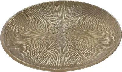Produktbild von Dekoteller rund - gold - aus Holz - ø ca. 30 cm