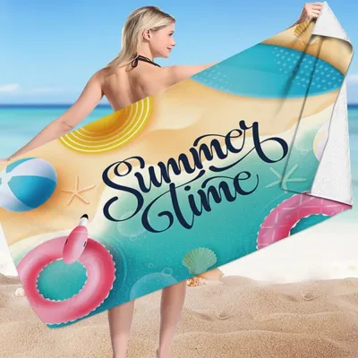 Zdjęcie produktu dla Carla Ręcznik plażowy Logrek brązowo-zielony 150 cm x 70 cm