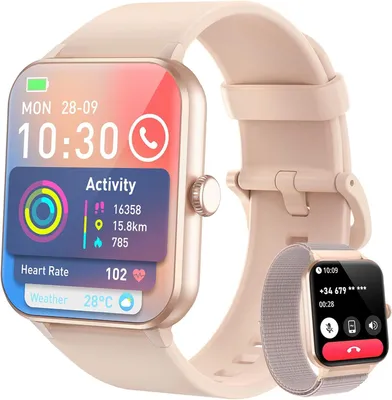 Produktbild von Blackview R50 Smartwatch 1,85" mit Telefonfunktion, 100+ Sportmodi, Herzfrequenz- & Schlaftracking, Fitnessuhr IP68 für Android & iOS