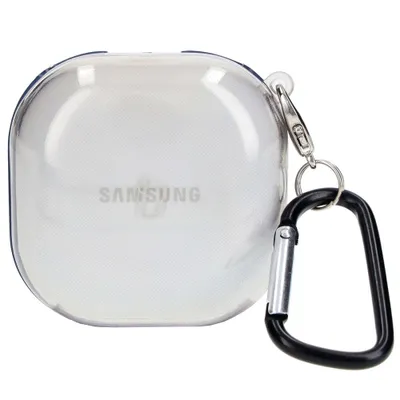 Produktbild von Etui Bizon Case Headphone Clear do Galaxy Buds Live / Pro / Buds2 / Buds2 Pro / Buds FE, przezroczysto-czarne