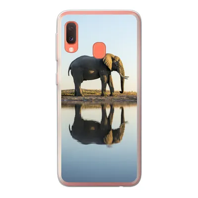 Produktbild von MuchoWow® Handyhülle Schutzhülle Hülle für Samsung Galaxy A20e Elefant - Wasser - Bäume - Tiere - Natur Silikon Softcase Handy Hülle - Abdeckung