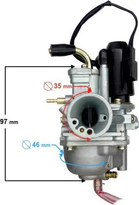 Immagine prodotto di Motore a 2 tempi da 50 cm³ con carburatore, starter elettrico