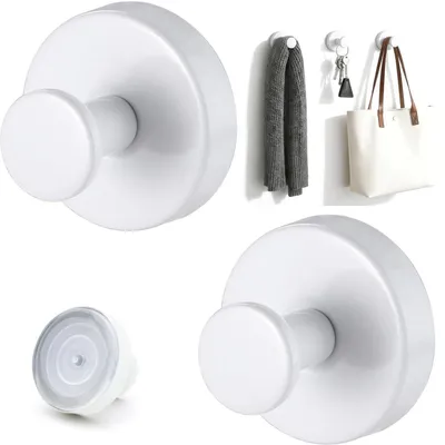 Immagine prodotto di Set di 2 ganci autoadesivi per Saugnapf, ideali per cucina e bagno, senza necessità di foratura