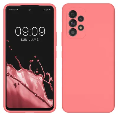Produktbild von kwmobile Handyhülle für Samsung Galaxy A53 5G Hülle - Case Silikon - Kabelloses Laden - Schutzhülle Cover in Pastell Koralle