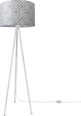 Produktbild von Stehlampe Wohnzimmer Modern E27 Leselampe Stehleuchte Stativ Retro Lampenschirm