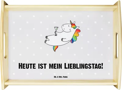 Produktbild von Mr. & Mrs. Panda tablett für bett Otter Seerose - Grau Pastell - Geschenk, Lieblingstag, Snack, Fluss, Wasser, Servier, aus holz, Servierplatte, Seeotter, Serviertablett