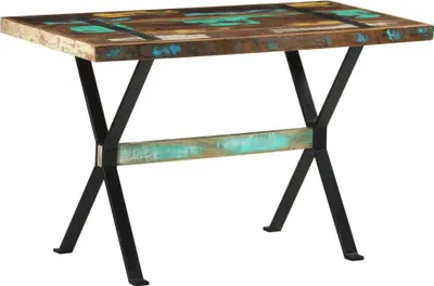 Productafbeelding van Eettafel 120x60x76 cm massief gerecycled hout