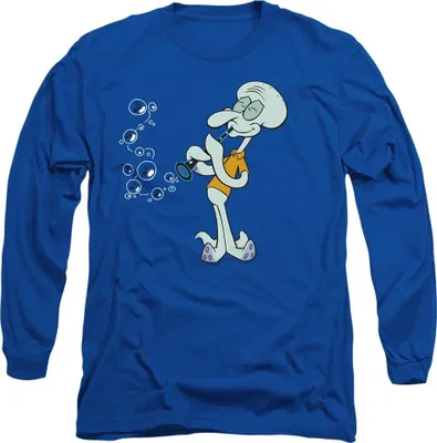 Produktbild von SpongeBob SquarePants - "Squidward's Clarinet" T-Shirt für Herren/Damen Uni TV10722 (L) (Königsblau)