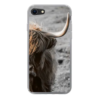 Produktbild von MuchoWow® Handyhülle Schutzhülle Hülle für iPhone SE 2020 Schottische Highlander - Kühe - Natur Silikon Softcase Handy Hülle - Kartenbesitzer