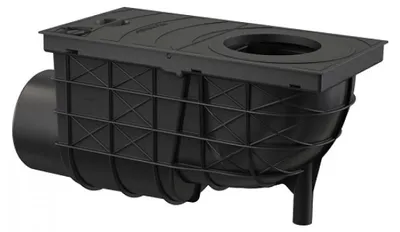 Obrázok produktu pre Univerzálny lapač strešných splavenín 300×155/110 mm, bočný - čierny