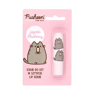 Produktbild von Pusheen Lippenpeeling-Stift Blaubeere, 3.8g – Sanfte Pflege für weiche Lippen