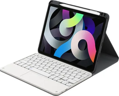 Image de INF Étui de protection mince avec clavier tactile pour iPad Noir blanc iPad 10,2/10,5 pouces