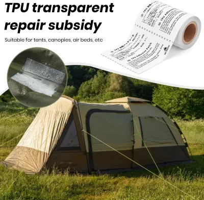 Produktbild von Outdoor-Zelt-Reparaturband, reißfest, wasserdicht, selbstklebend, TPU, multifunktionaler Aufkleber, Campingzubehör-Sets