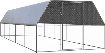 Zdjęcie produktu dla Klatka zewnętrzna dla kurcząt, 3x10x2 m, stal galwanizowana