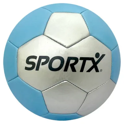 Produktbild von SportX Fußball Iceblue Größe 5 - blauer und silberner Fußball 330-350g