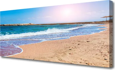 Produktbild von Tulup Leinwand-Bilder 125x50 Wandbild Canvas Kunstdruck Meer Strand Landschaft