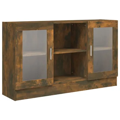 Produktbild von Vitrinenschrank Räuchereiche 120x30,5x70 cm Holzwerkstoff
