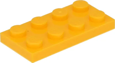 Produktbild von LEGO: 50 Platten, Größe 2x4 Noppen in sehr hellem Orange