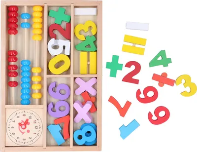 Obrázek produktu pro Dřevěné aritmetické bloky, učení matematiky, rané vzdělávání, dětská hračka pro děti