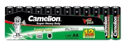 Produktbild von Camelion R6P-SP12G, Einwegbatterie, AA, Zinkchlorid, 1,5 V, 12 Stück(e), 1220 mAh