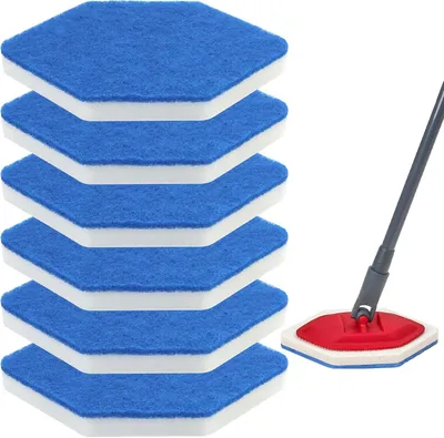 Productafbeelding van Vervangende microvezel doeken voor vloerwisser en badwisser, 6 stuks, voor het schoonmaken