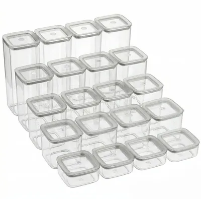 Produktbild von Vorratsdosen Mit Deckel (5 Größen), 20er Set Organizer Box