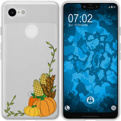 Produktbild von PhoneNatic Case kompatibel mit Google Pixel 3 XL Silikon-Hülle Herbst Erntedankfest/Thanksgiving M5