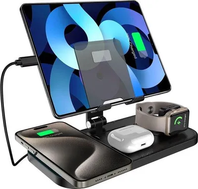 Immagine prodotto di Stazione di ricarica wireless 4 in 1 - Docking station 4 in 1