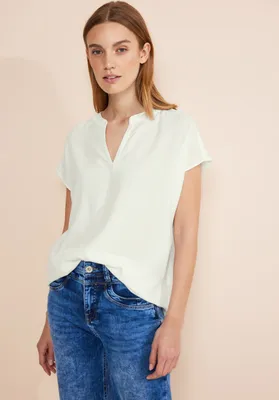 Produktbild von Street One Blusenshirt 'Viskose Blusenshirt', A344598, off white, Gr. 38
