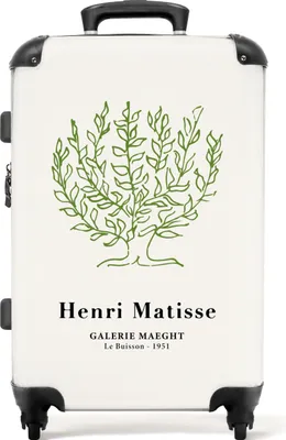 Produktbild von NoBoringSuitcases.com® Großer Koffer - Kunst - Baum - Matisse - Grün - Alte Meister - Kombinationsschloss TSA - Hartschalen Trolley 4 Rollen - 72 liter - Reisekoffer - 66 cmKoffer Mittelgroß 67x43x25 cm, 72L,