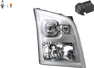 Produktbild von Scheinwerfer passend für Ford Transit 06 07/06- Rechts Leuchtmittel + Stellmotor 4047299 1435867 1063829 6C1113K198AA XS4X13K198AB YC1X13K198AA Johns