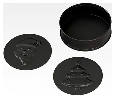 Produktbild von Inspiration 3in1 Springform rund 26 cm, 2 Motivböden, Backform für Weihnachten, antihaftbeschichtet, auslaufsicher