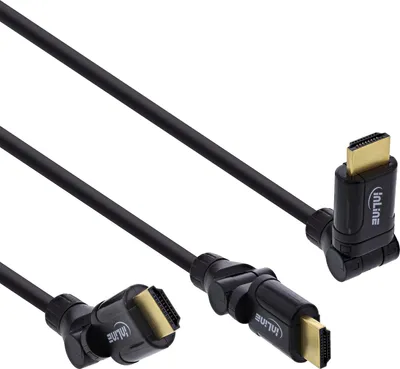 Zdjęcie produktu dla InLine 17055W, 0,5 m, HDMI Typu A (Standard), HDMI Typu A (Standard), Kompatybilność 3D, Audio Return Channel (ARC), Czarny