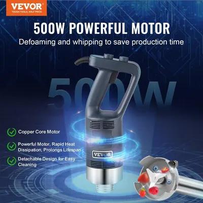 Obrázek produktu pro Komerční ponorný mixér 500 W, výkonný ruční mixér na polévky a omáčky