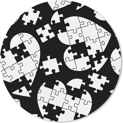 Produktbild von MuchoWow® Mauspad Mousepad Mädchen - Puzzle - Herz - Muster - Mädchen - Kinder - Kinder 40x40 cm - Mousepads - Maus Mat - Pad - Mausunterlage - Schreibtisch Accessoires