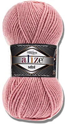 Productafbeelding van Alize 1x 100g Superlana Midi garen, effen kleur, geschikt voor haken en breien (161)