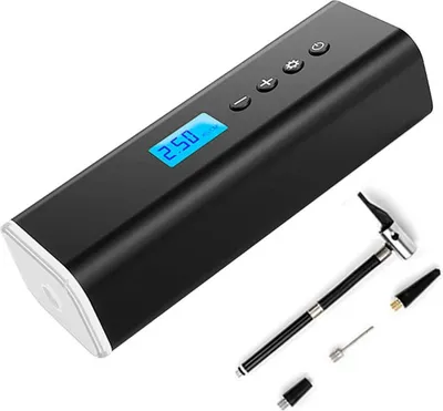 Immagine prodotto di Compressore d'aria portatile per auto, batteria da 2000 mAh, pressione massima 150 PSI, nero